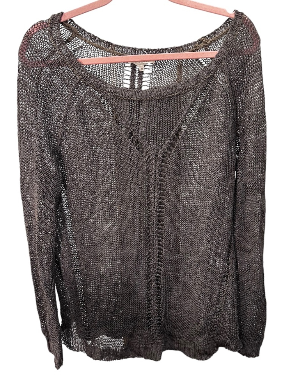 inhabit army green fish net sweater M